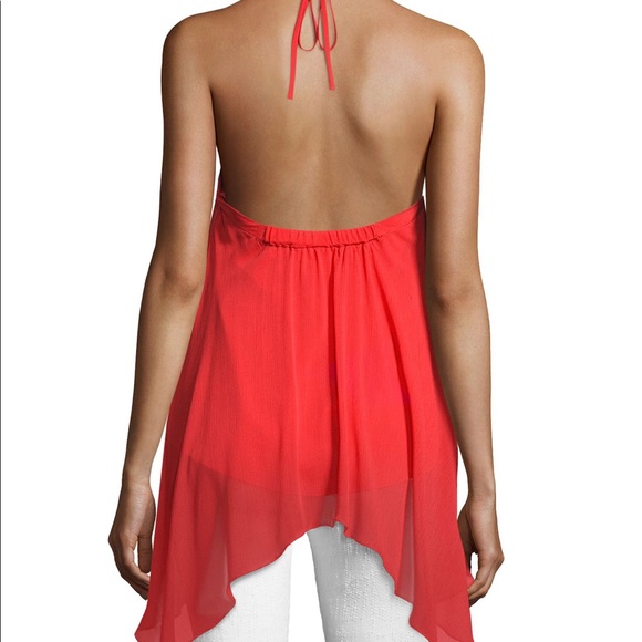 Alice + Olivia Tish Tie-Neck Handkerchief Top - Picture 2 of 5